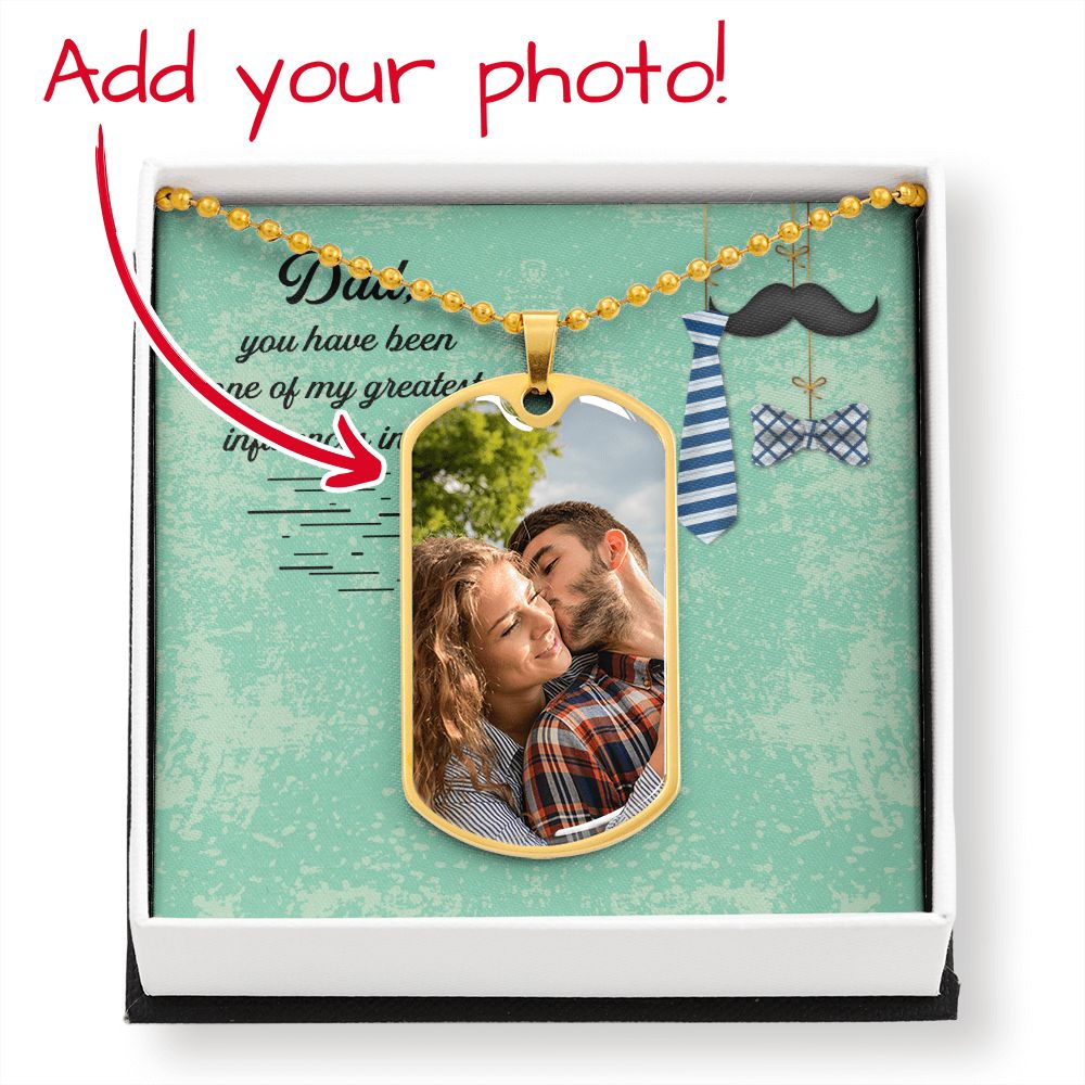 Father-Customized Dog Tag with Message Card