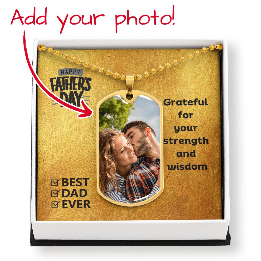 Father-Customized Dog Tag with Message Card