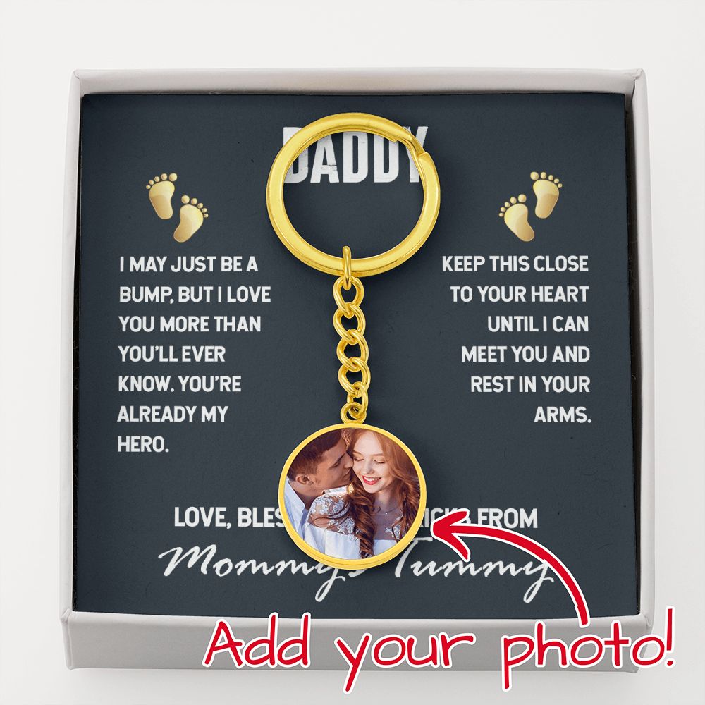 Dad to be-Customized Photo Keychain with Message Card