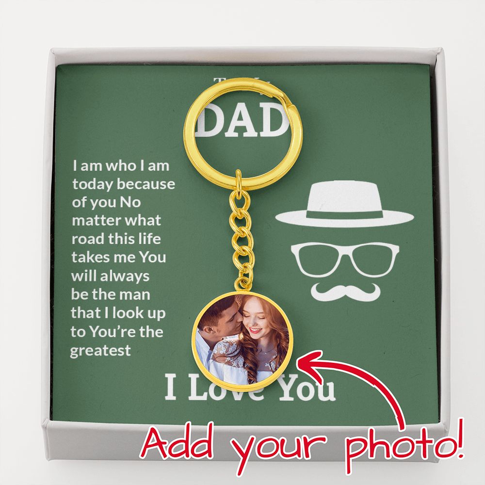 Father-Customized Photo Keychain with Message Card