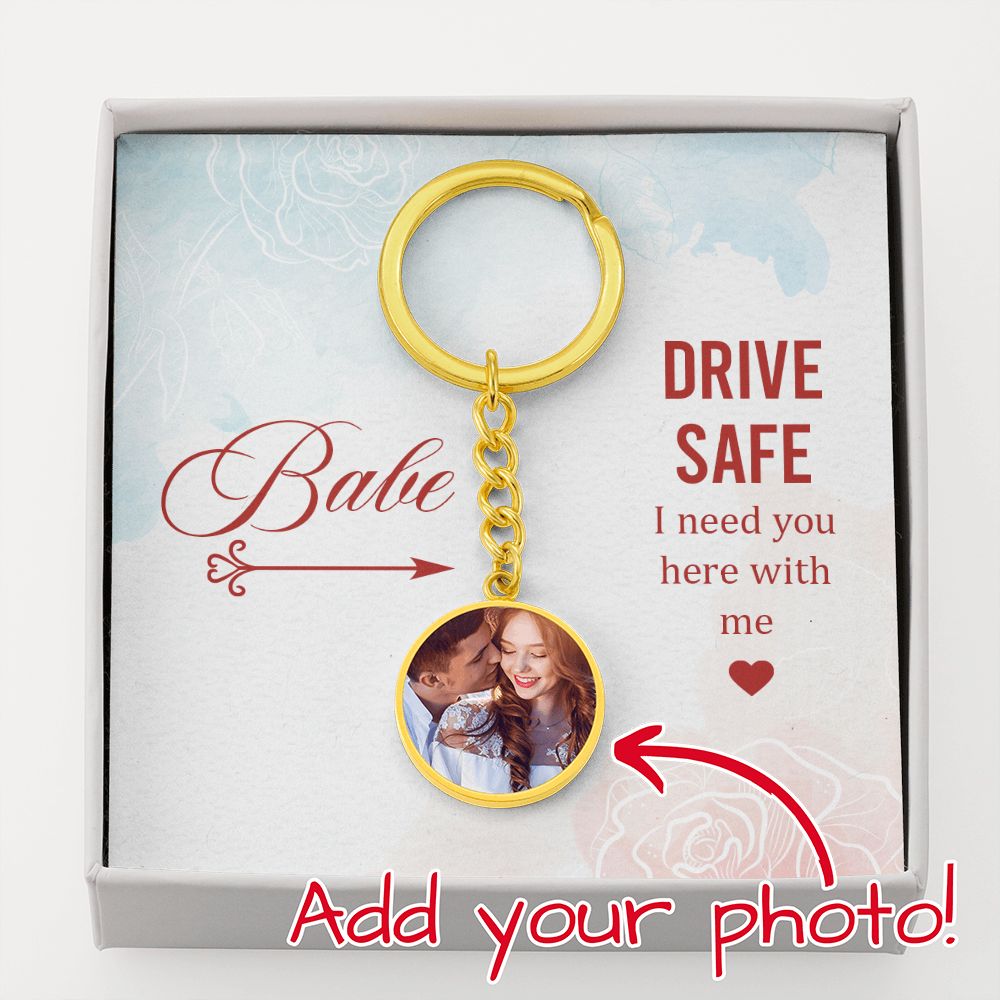 Babe-Customized Photo Keychain with Message Card
