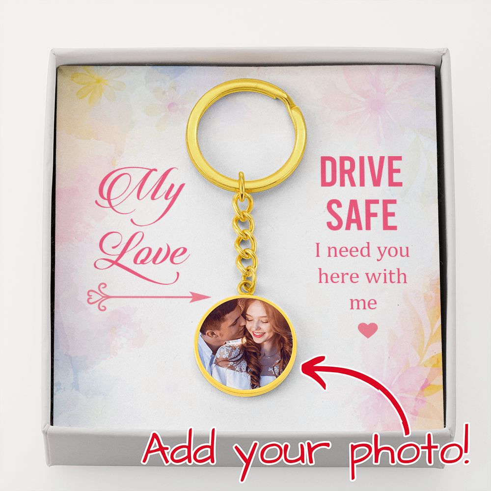 My Love-Customized Photo Keychain with Message Card