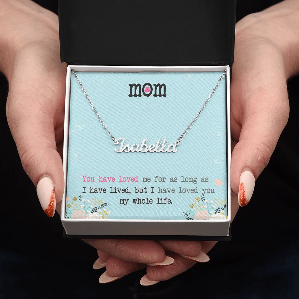 Mother-Customized Name Necklace (With Message Card)