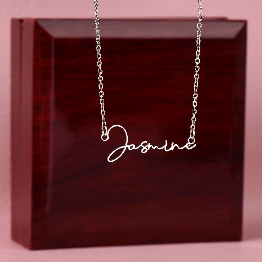Gifts for Her Customized Signature Name Necklace