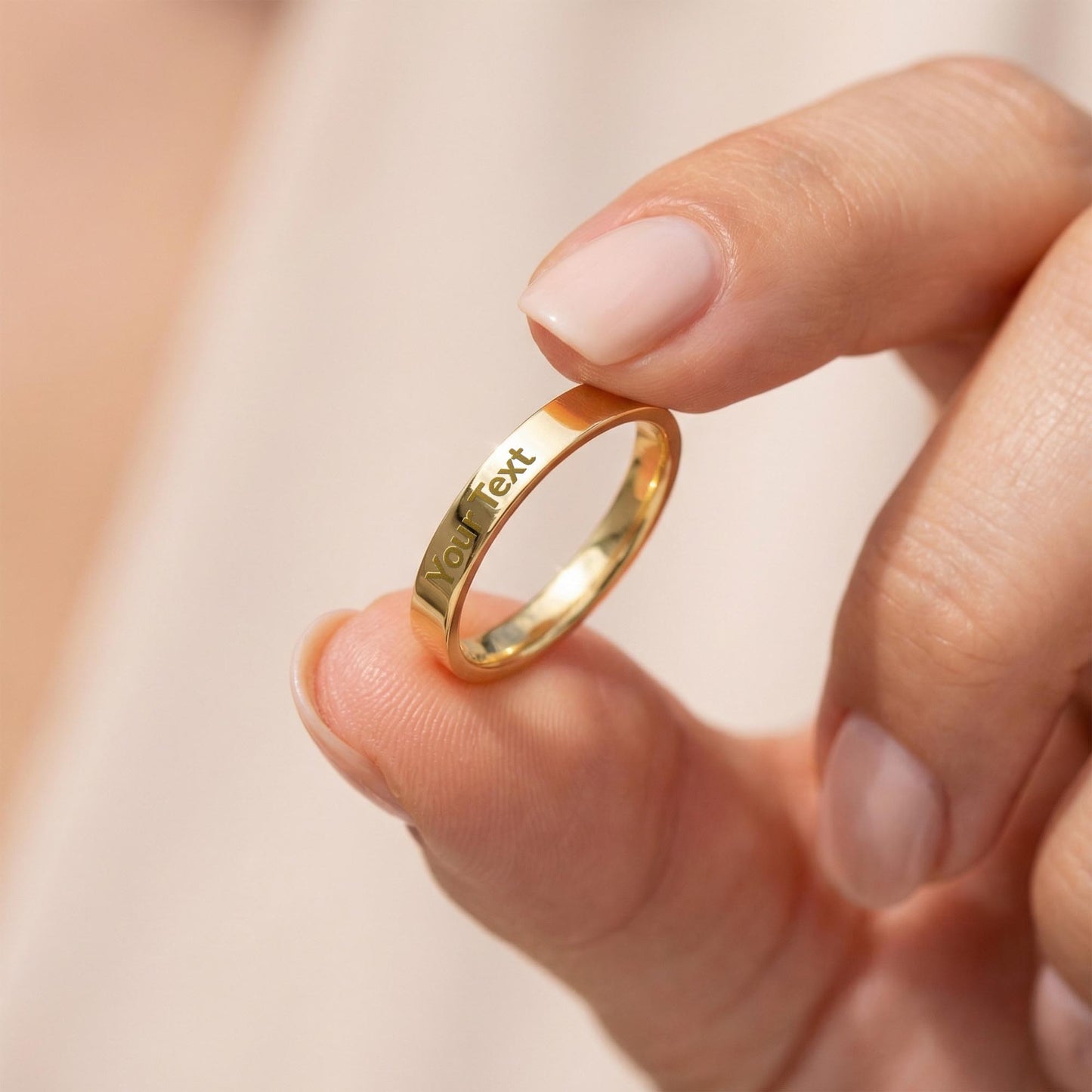 Personalized Engraved Band Women's Ring