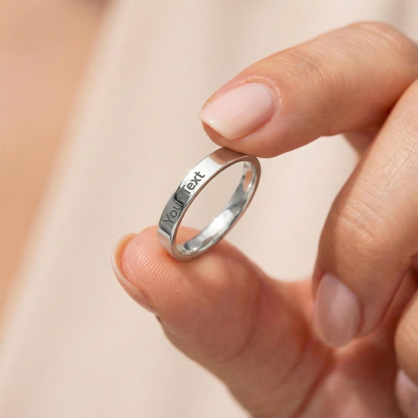 Personalized Engraved Band Women's Ring