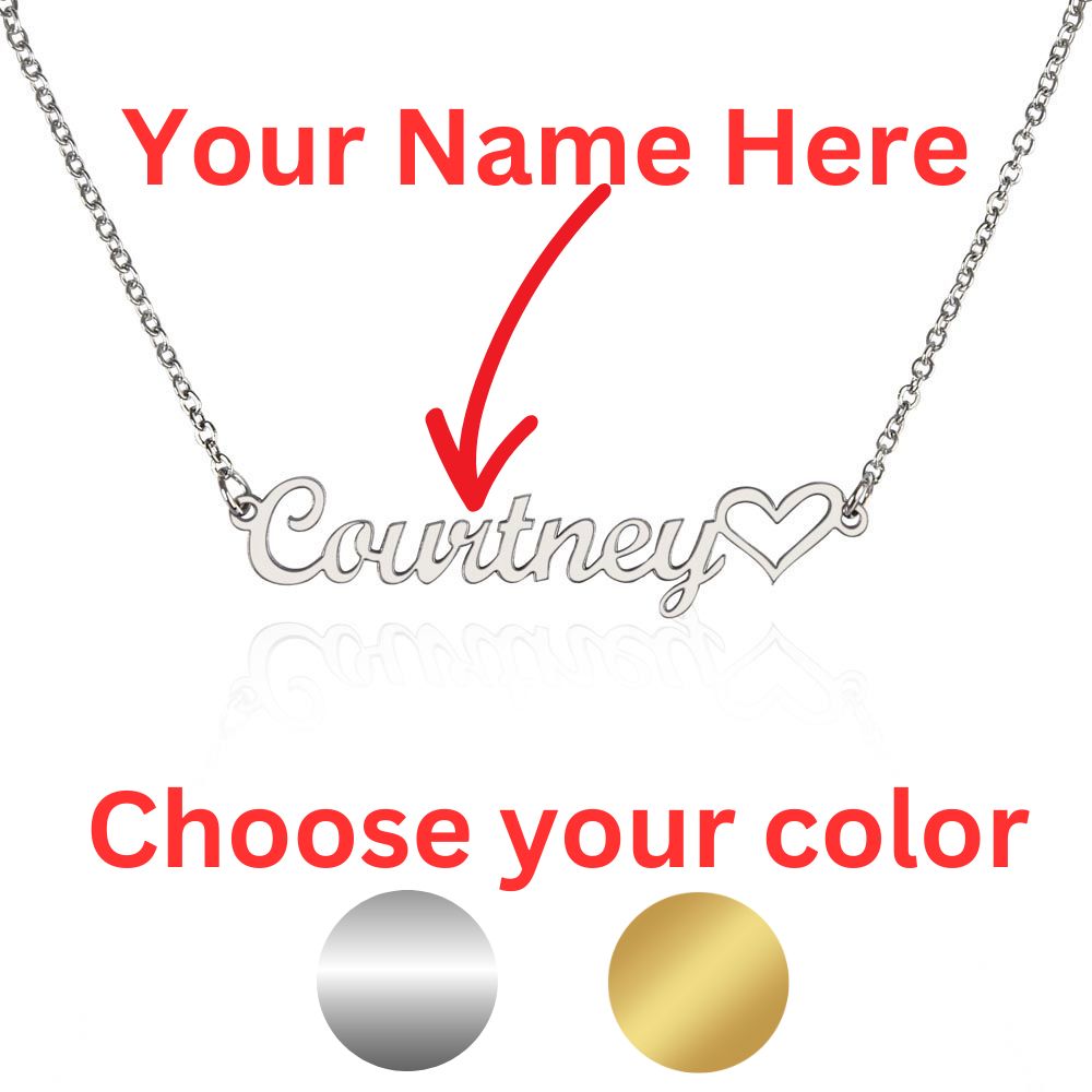 Customized Name Necklace with heart