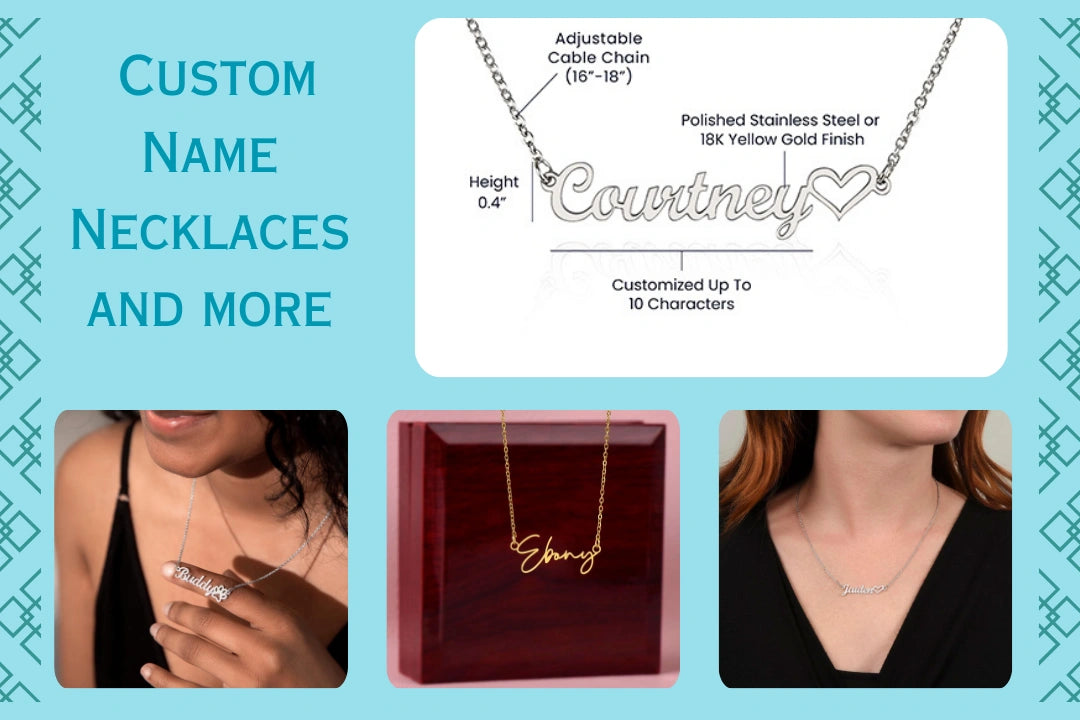 Soulmate-Customized Name Necklace with Message Card