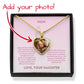 Mother-Customized Heart Necklace with Message card (from Daughter)