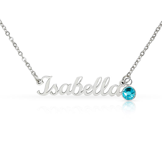Gifts for Her Customized Name Necklace Birthstone