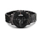 Father-Customized Black Chronograph Watch