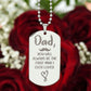 Father-Engraved Dog Tag Necklace customized on the back