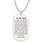 Father-Customized Engraved Dog Tag Necklace