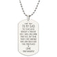 Father-Engraved Dog Tag Necklace customized on the back