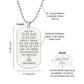 Father-Engraved Dog Tag Necklace customized on the back