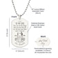 Father-Customized Engraved Dog Tag Necklace (from Daughter)