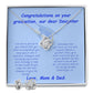 Graduation Girl-Love Knot Earring & Necklace Set (from Mom & Dad)