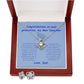 Graduation Girl-Love Knot Earring & Necklace Set (from Dad)