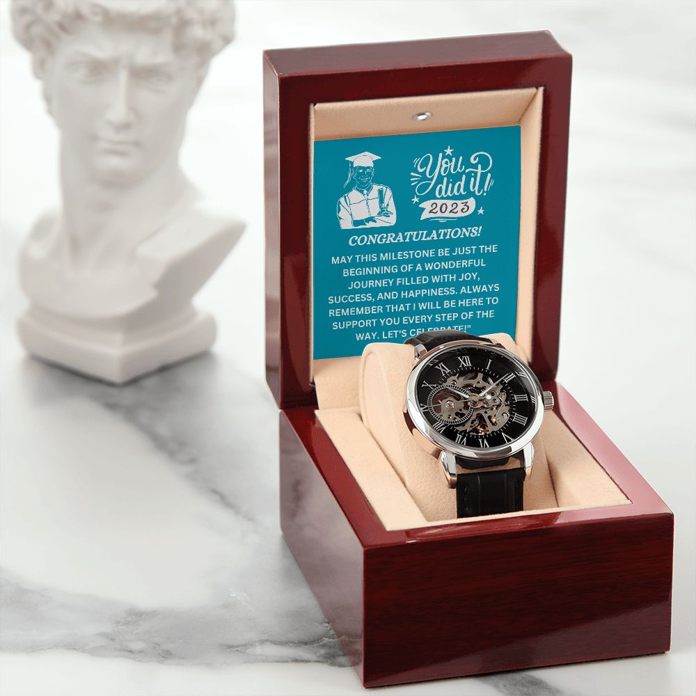 Graduation Boy-Openwork Watch