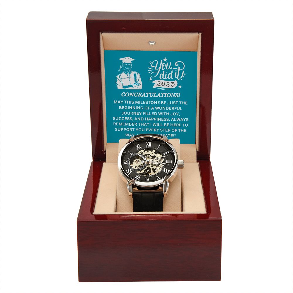 Graduation Boy-Openwork Watch