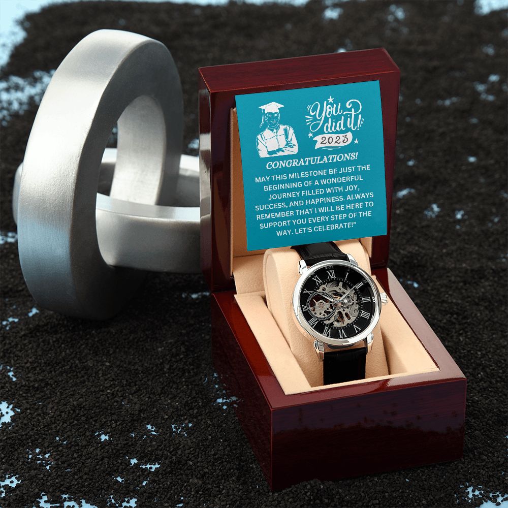 Graduation Boy-Openwork Watch