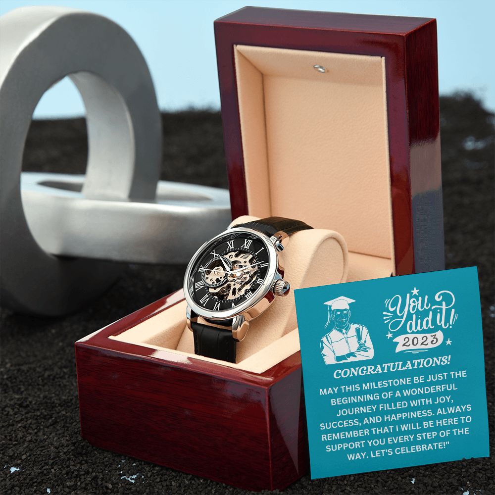 Graduation Boy-Openwork Watch