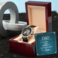 Father-Men's Open Work Watch Genuine Leather