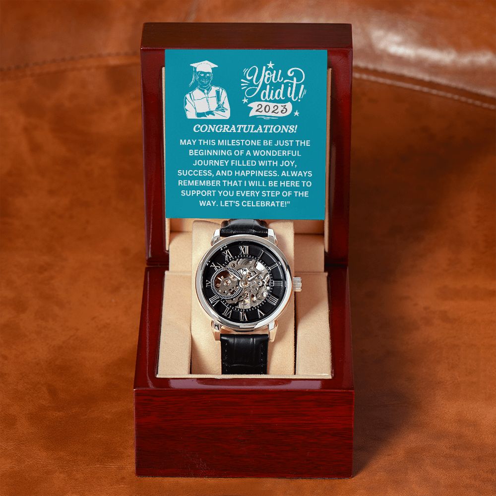 Graduation Boy-Openwork Watch