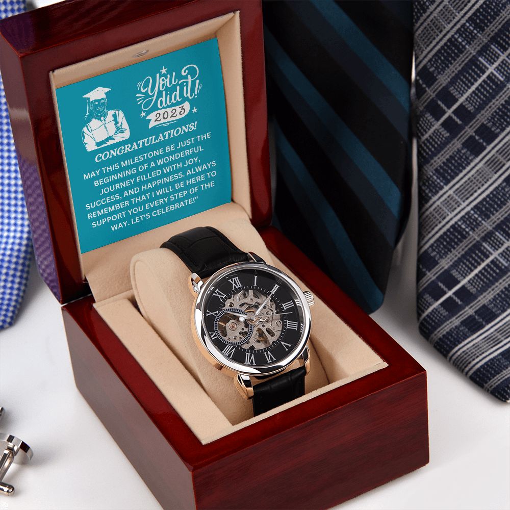 Graduation Boy-Openwork Watch