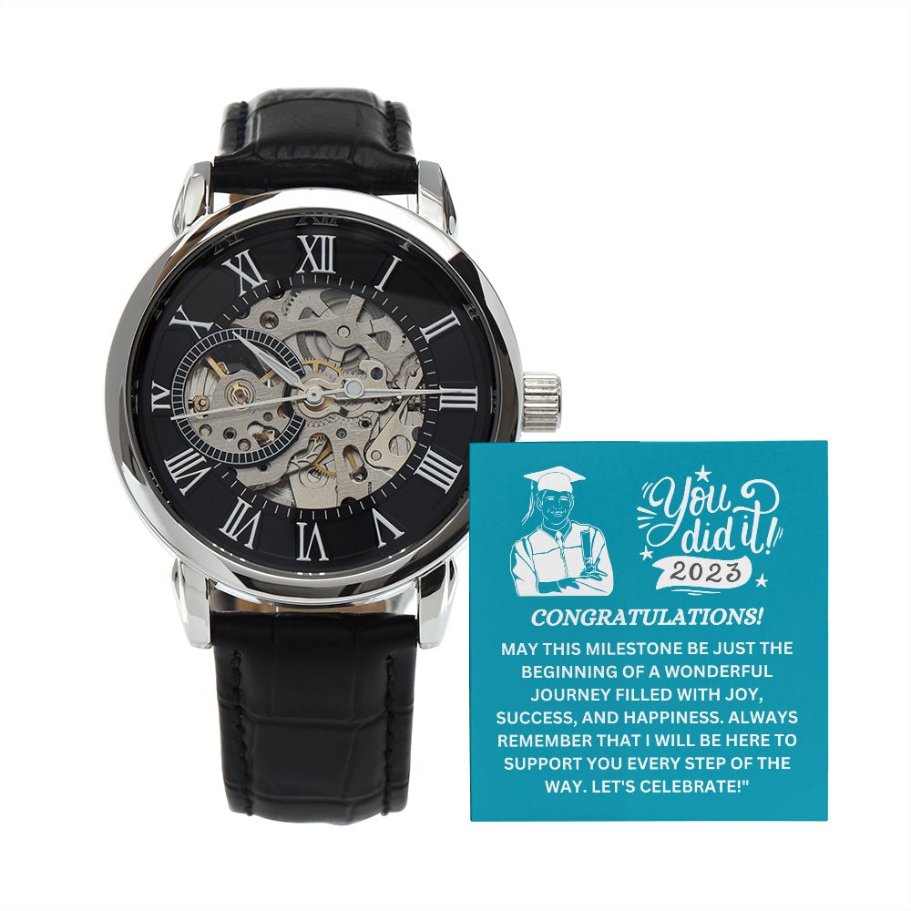 Graduation Boy-Openwork Watch