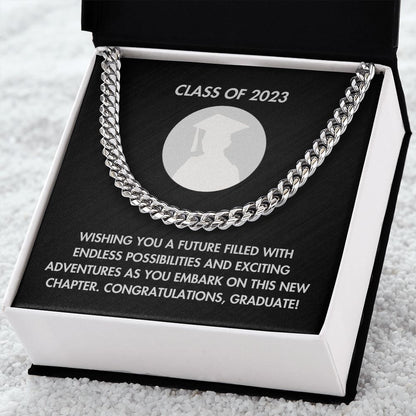 Graduation Boy-Cuban Link Chain with Length Extension