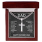 Father-Personalized Steel Cross Necklace on Cuban Chain