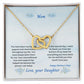 Mother-Interlocking Hearts Necklace with Message Card (from Daughter)