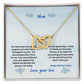 Mother-Interlocking Hearts Necklace with Message Card (from Son)