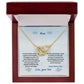 Mother-Interlocking Hearts Necklace with Message Card (from Son)