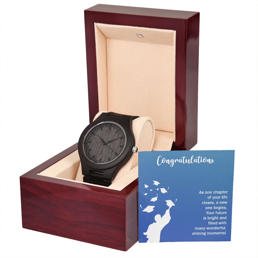 Graduation Boy-Wooden Watch