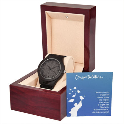 Graduation Boy-Wooden Watch