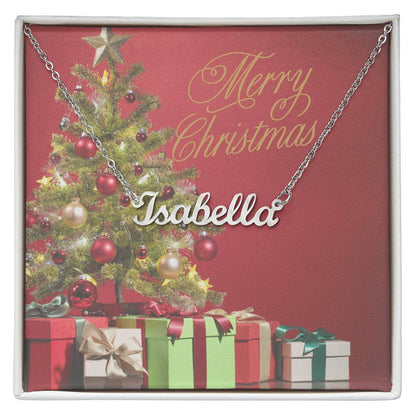 Customized Name Necklace-Merry Christmas