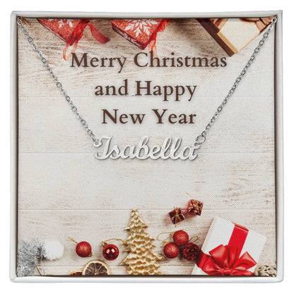 Customized Name Necklace-Merry Christmas