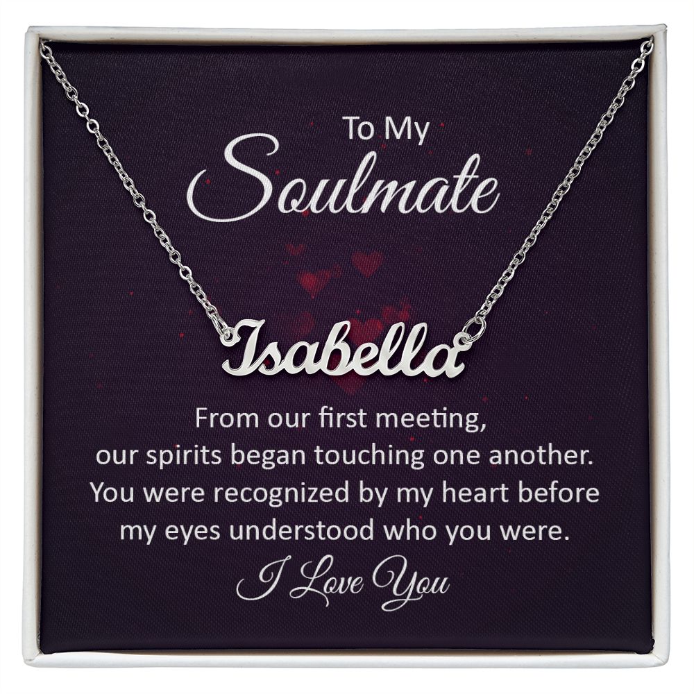 Soulmate-Customized Name Necklace with Message Card