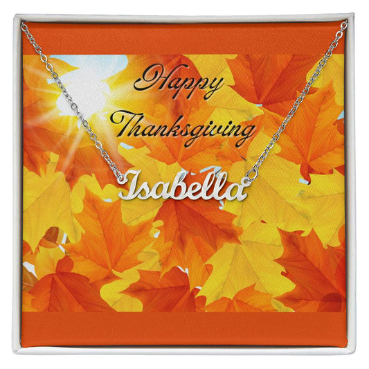 Custom Name Necklace Thanksgiving Gift