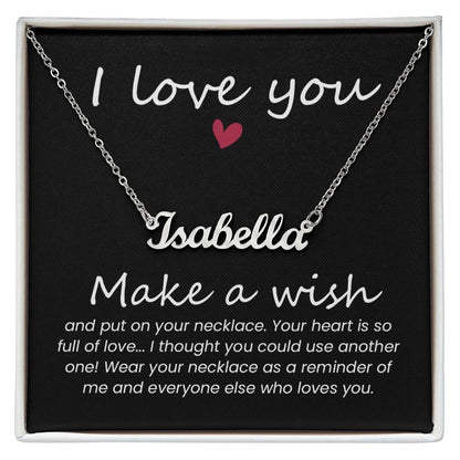 Customized Signature Name Necklace-I Love You