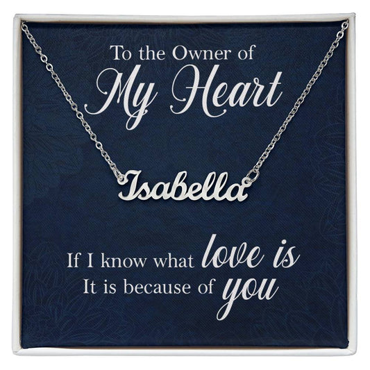 Custom Name Necklace for my Love