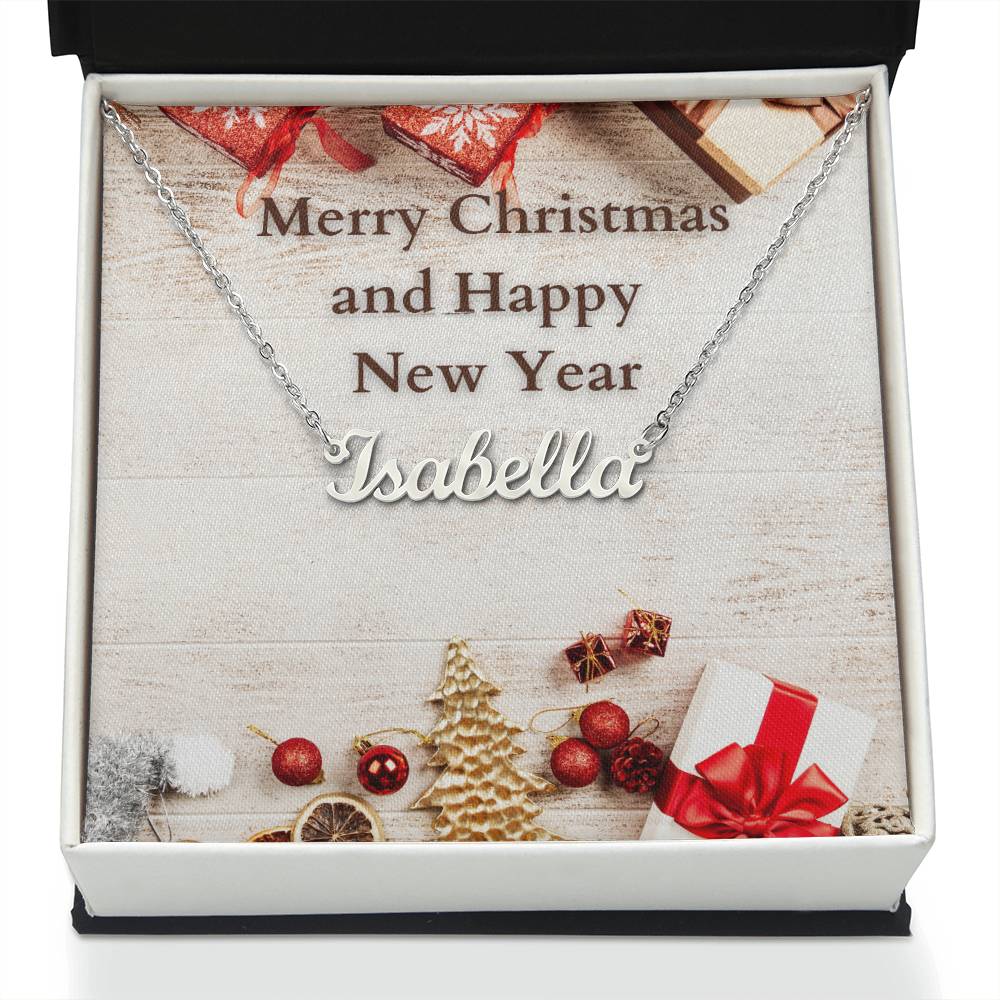 Customized Name Necklace-Merry Christmas