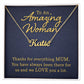 Mother-Customized Name Necklace with Message Card