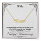 Anniversary-Customized Name Necklace with Message Card