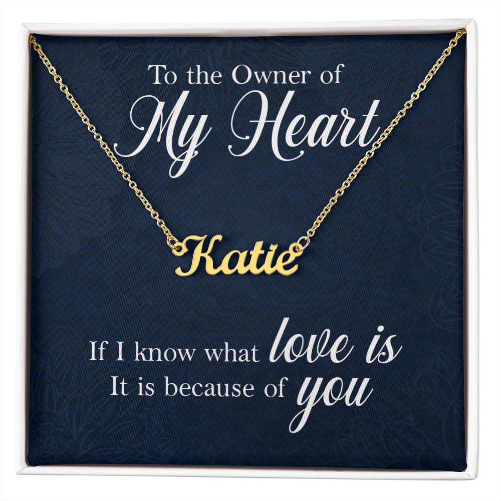 Customized Signature Name Necklace-Owner of my Heart