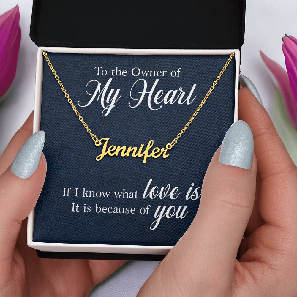 Customized Signature Name Necklace-Owner of my Heart