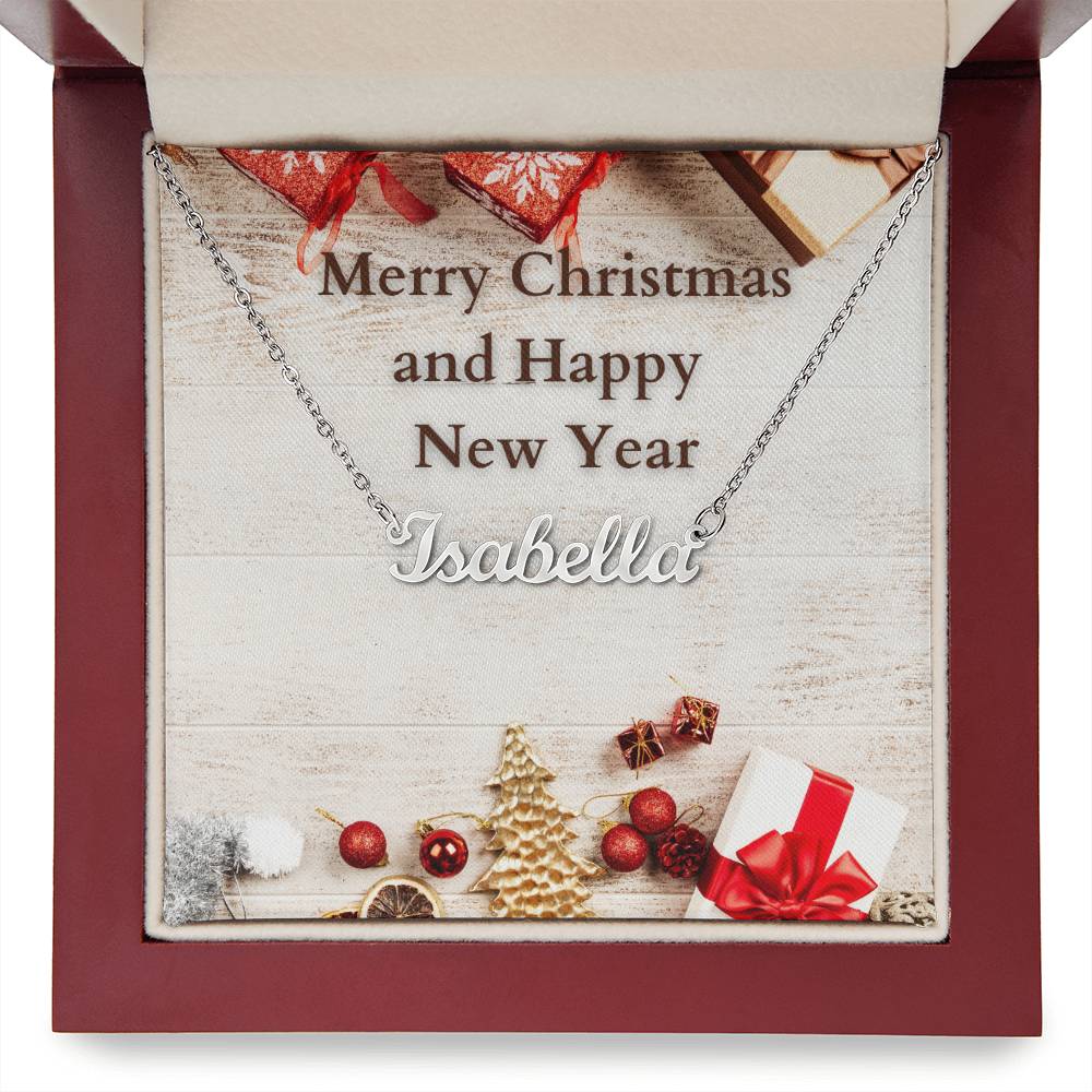 Customized Name Necklace-Merry Christmas