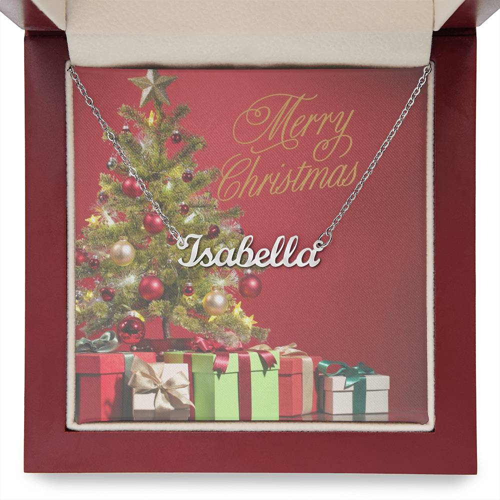 Customized Name Necklace-Merry Christmas